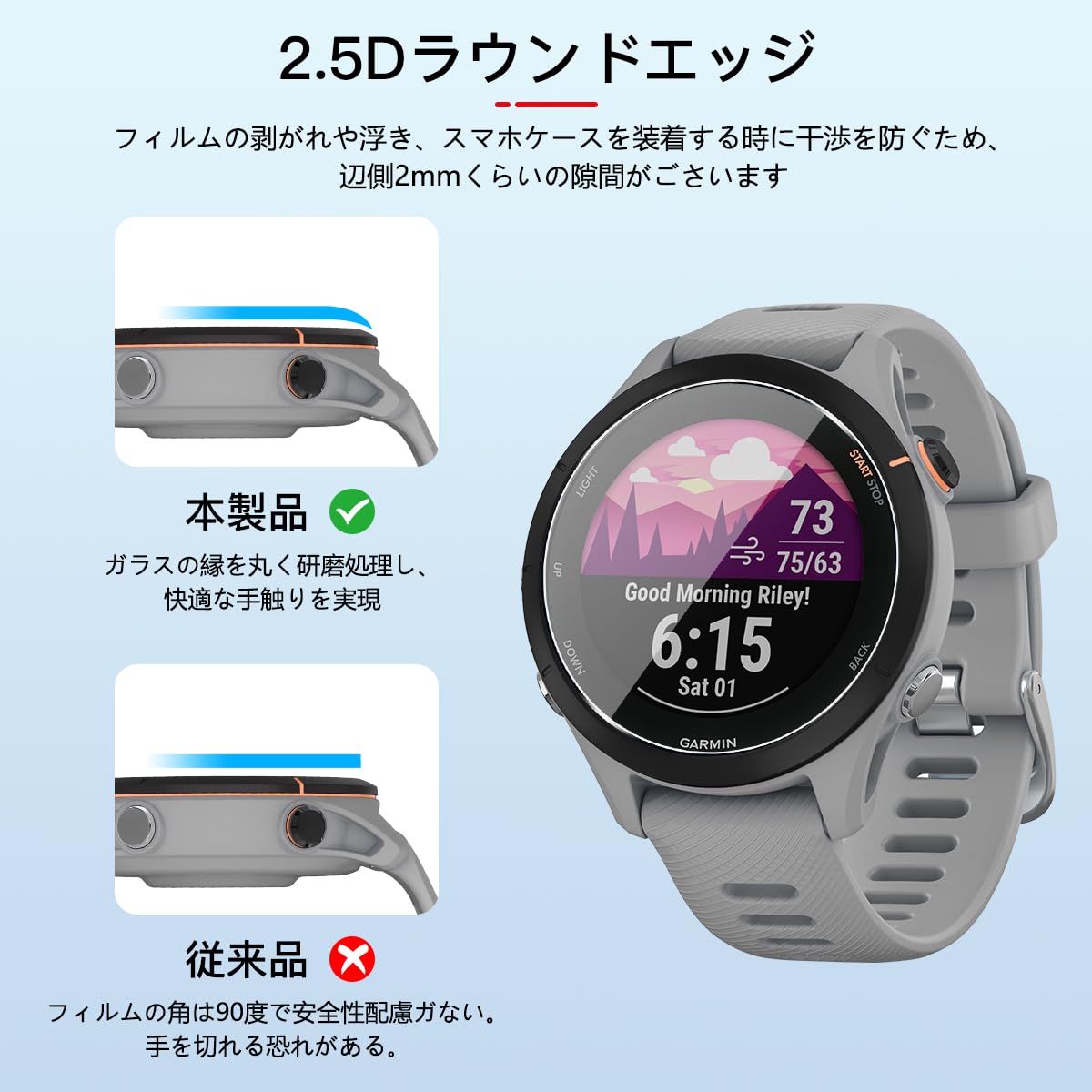GARMIN ガーミン Forerunner 255s【9Hガラスフィルム】 Amazon | 対応 GARMIN Forerunner 255S Music/Forerunner 255s