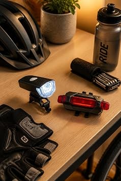 Busstier Bisiklet Işık Seti USB Şarjlı Ön Arka Bisiklet Farı 2’li LED Bisiklet Lambası Su Geçirmez 300 Lümen Stop Lambası Seti