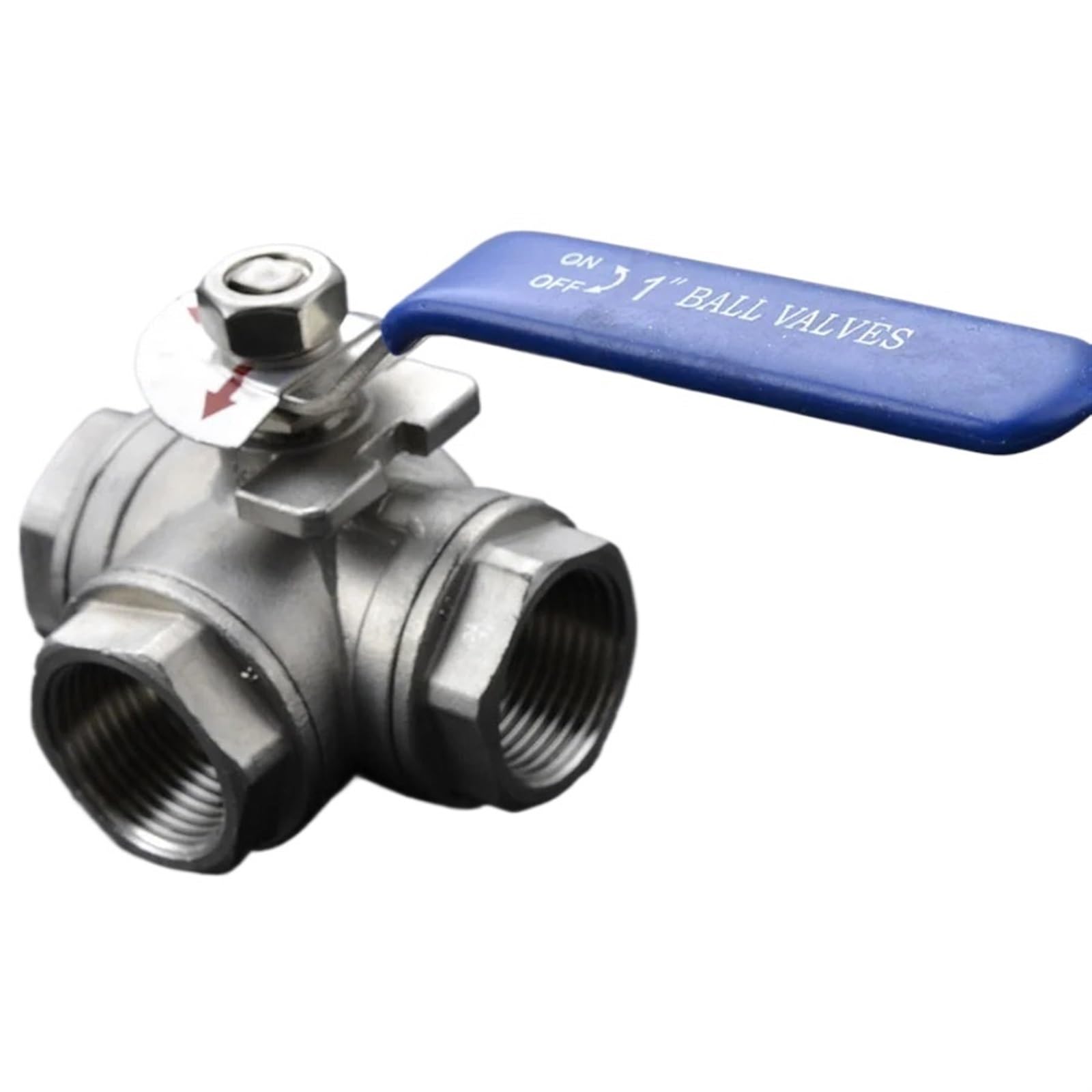 Vanne 3 voies acier inoxydable 304 femelle DN25 type L port complet