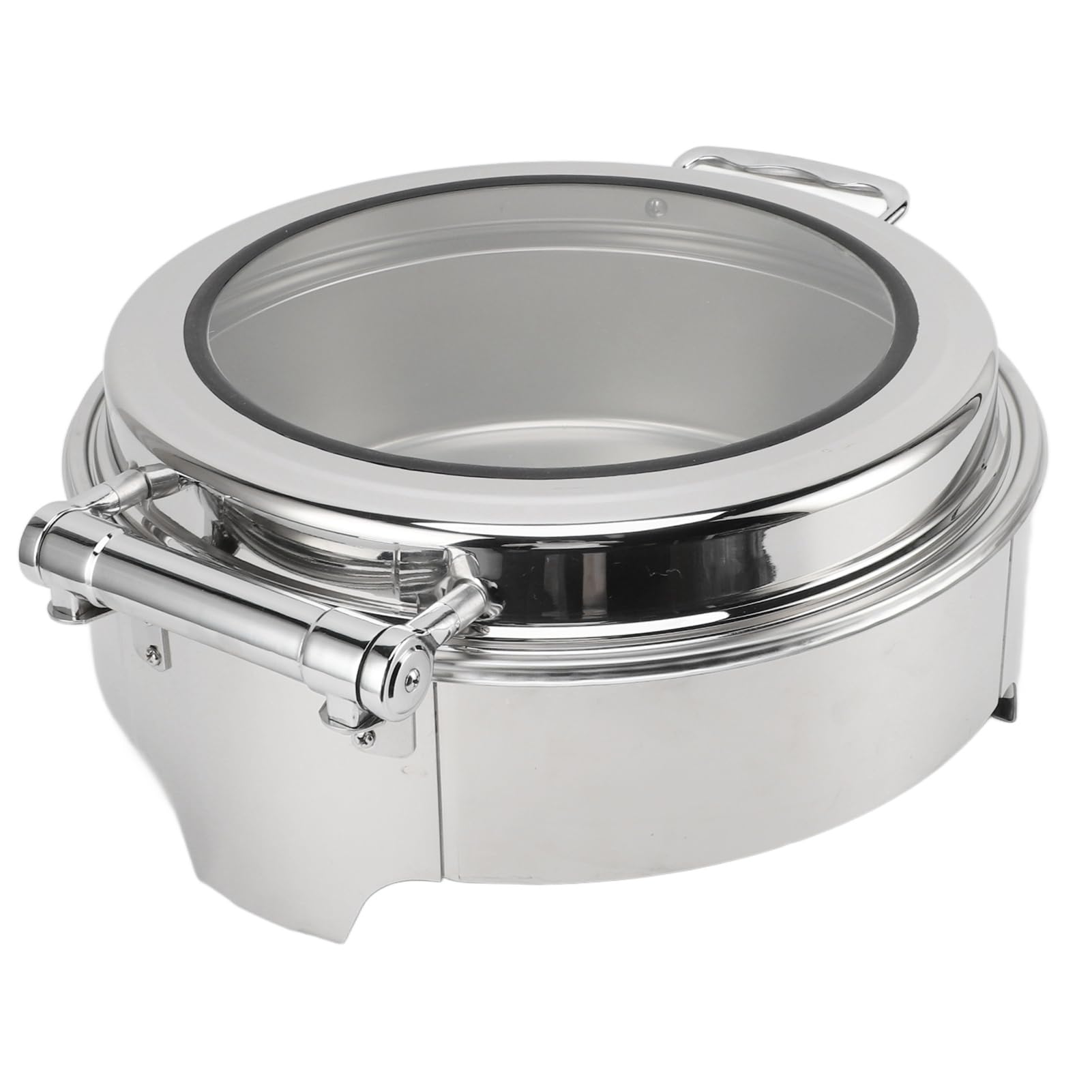 Estufa Tipo Buffet de Acero Inoxidable, Calentador de Alimentos, Calefacción Eléctrica Portátil de 6L para Banquete en Restaurante de Hotel (Plata)