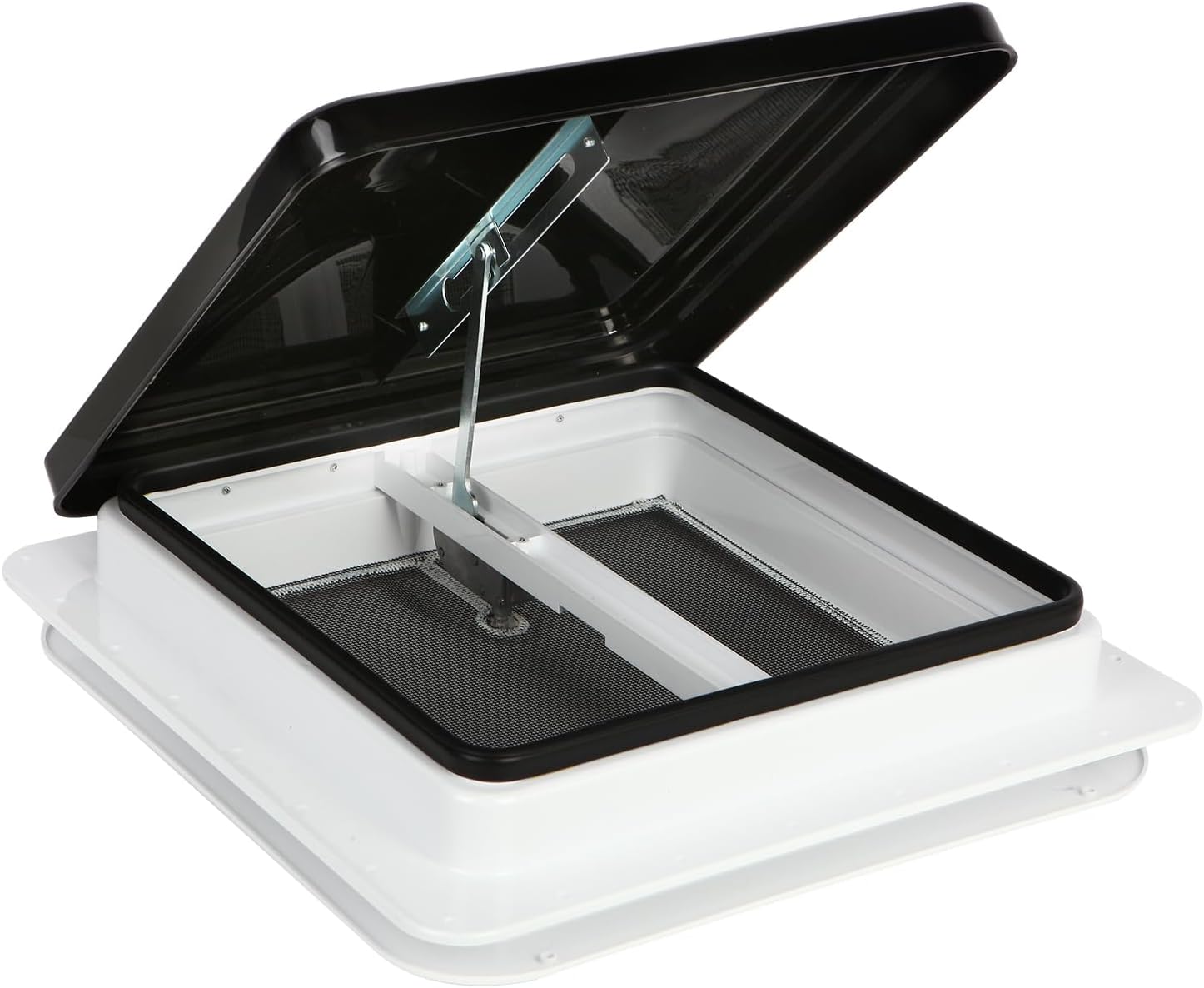 Livpow RV Roof Vent Kit 14" x 14" Manual Lift Black Lid