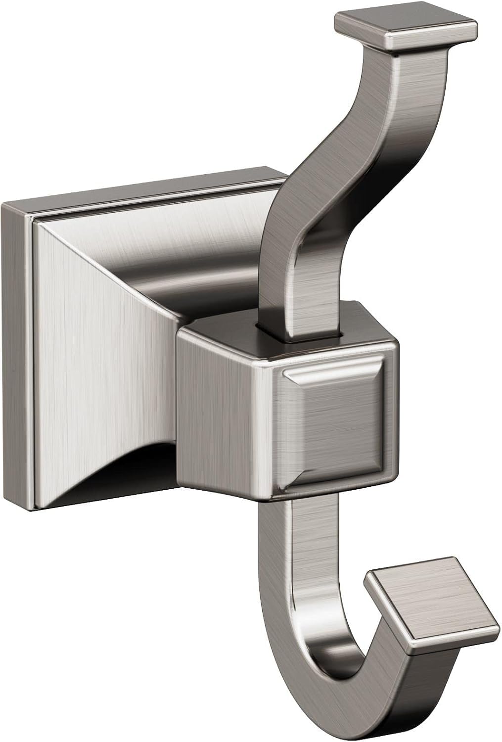 Amerock Mulholland Double Prong Brushed Nickel Wall-Mounted Hook