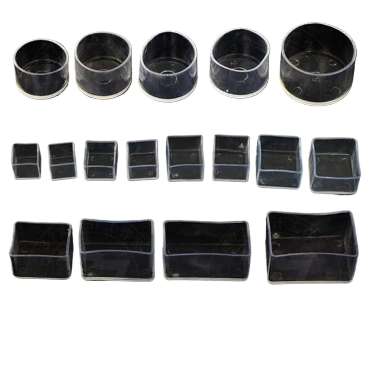 Chair Leg Floor Protectors 4Pcs/Set Transparent Chair Leg Caps Round Bottom Furniture Feet Silicone Pads Non-Slip Covers Floor Protectors Accessories(Rectangle-30x40mm)