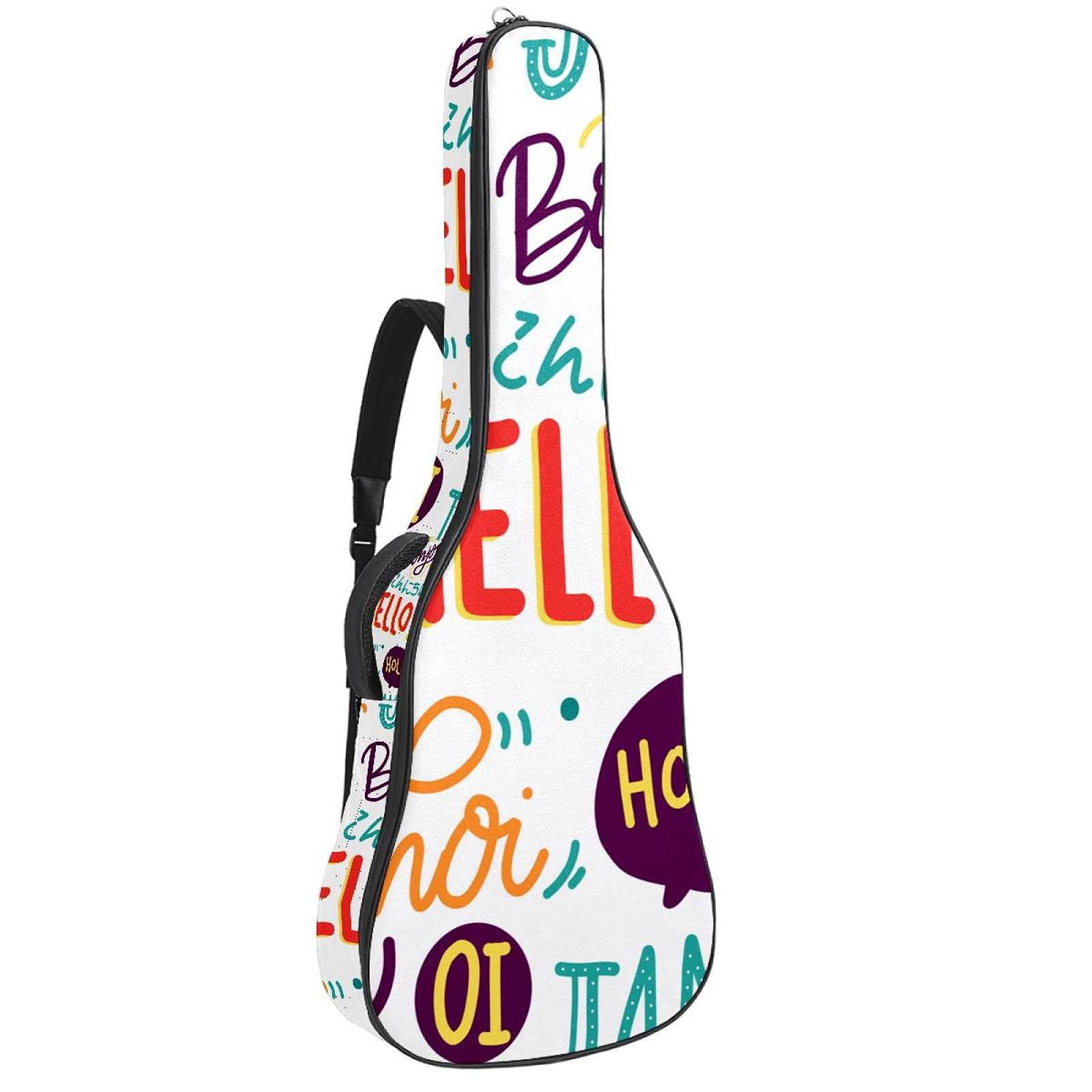 Sac à dos pour ukulélé et guitare classique au design universel Hello - 8