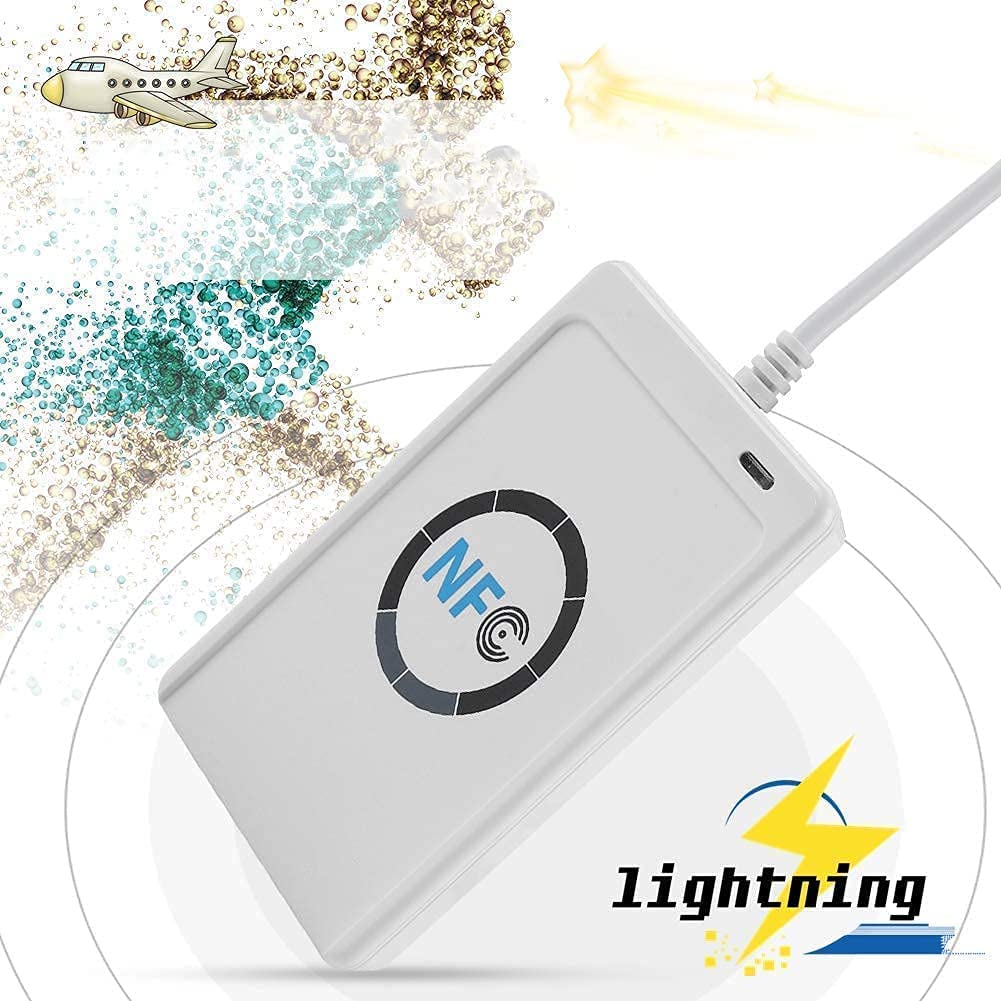 ZJchao Lecteur/Graveur NFC ACR122U ISO 14443A/B avec logiciel Blanc