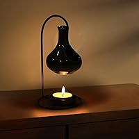 WD&CD Hanging Cauldron Wax Melt Burner - Black Ceramic Essential Oil Warmer for Aromatherapy Home Decor