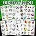 96 PCS Soccer Ball Pre-Cut Temporary Tattoos Themed Birthday Party Decorations Favors Supplies Decor Europa World Cup Football Sports Player Tattoo Stickers Gifts For Game Boys Girls Class (Normal)