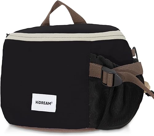 Miniatura 7 de ETIAL Bolsa de golosinas para perros, cintura ajustable para entrenamiento de mascotas o paquete cruzado con soporte para botella de agua, gran Gris