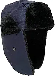 Touca Ushanka Russa Azul Gorro Termico Chapka Balaclava Frio Inverno Neve Forrada