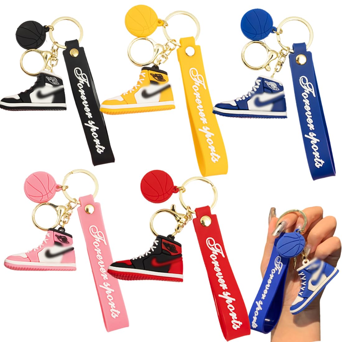 4 Llaveros De Zapatillas De Baloncesto De Gel De Silicona - Regalo Para Hombres, Mujeres Y Niños, Diseño Deportivo