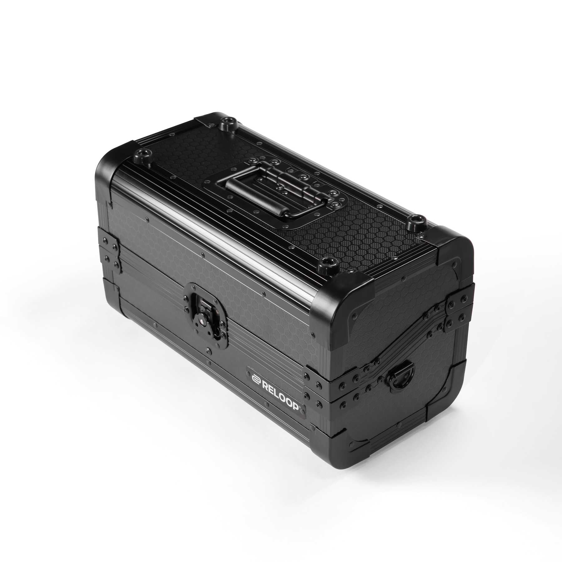 Reloop 7'' Record Case 150 Black - Robuste Konstruktion mit kratzfester Hexa-Oberfläche in mattem Schwarz