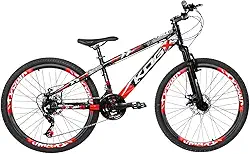 Bicicleta Aluminio 26 Velocidades KOG BIKES Vikingx Freeride Full 25 Freio a Disco Aros Vmaxx Garfo de Suspensão