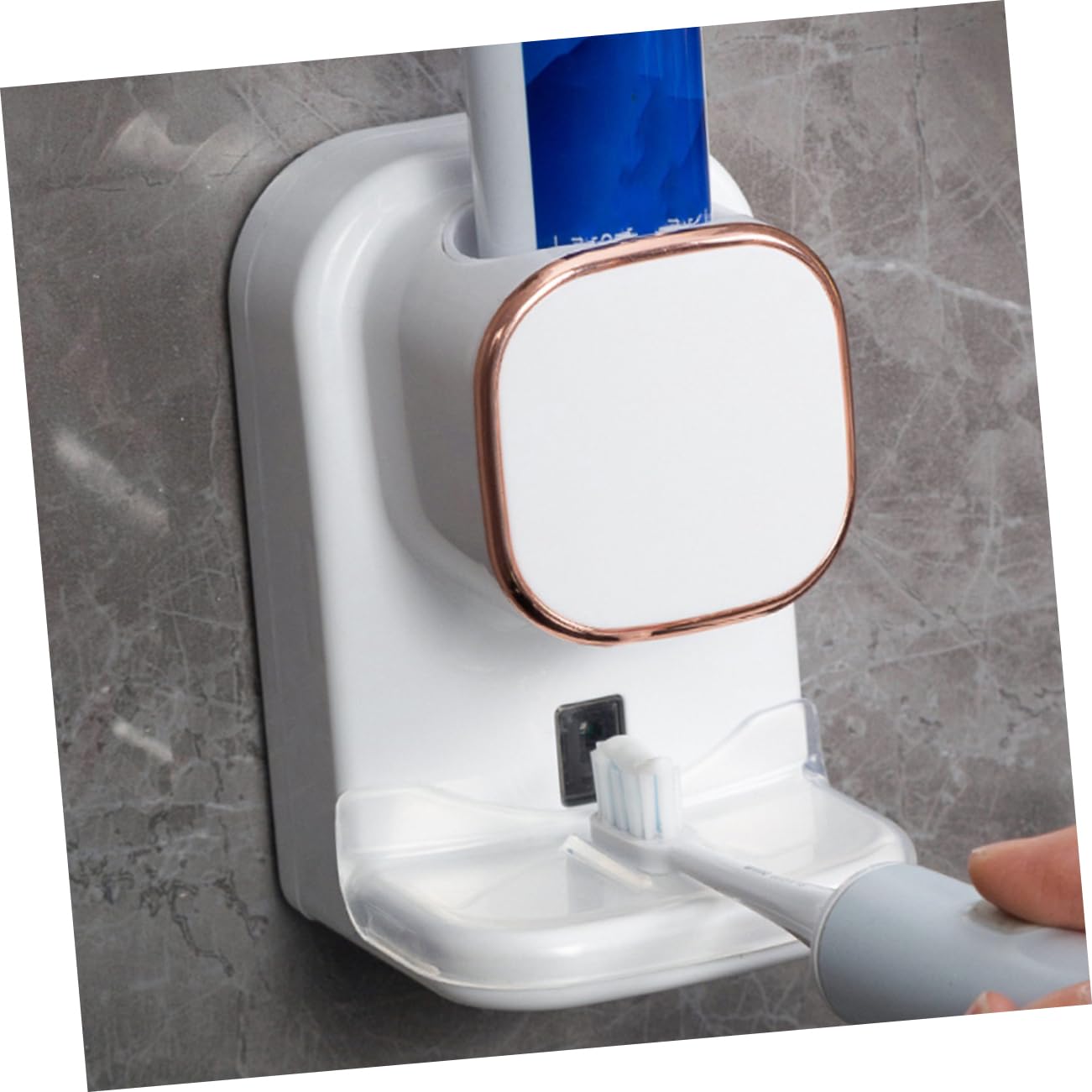 KOMBIUDA Distributeur Automatique de Dentifrice Presse-dentifrice Flexible Porte-dentifrice Mural pour Salle de Bain