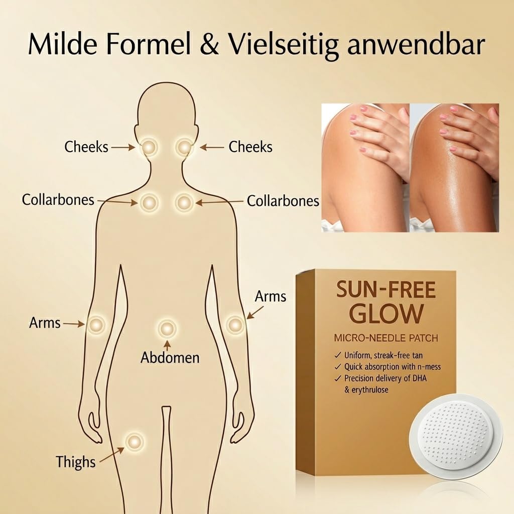 30 Stück Sun Free Glow Patches Bräunungspflaster Bräunungsaufkleber Sun Tanning Patches Bräunungsbeschleuniger-Pflaster Natürlicher Glow
