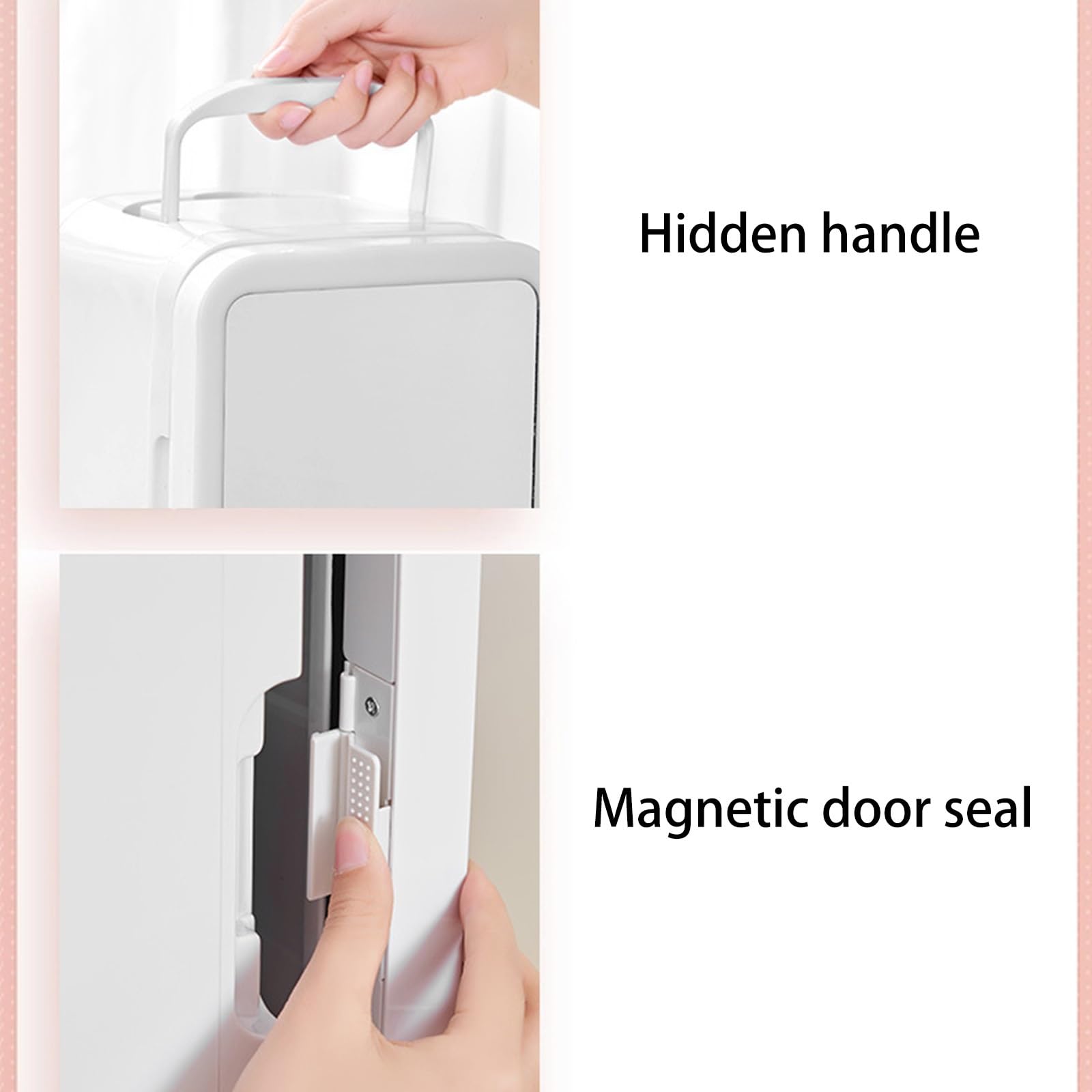 Frigorifero Compatto, Piccolo Frigorifero per Il Trucco, Mini Frigorifero Singolo Perfetto per Il Soggiorno in Dormitorio, Appartamento, Ufficio, Camera da Letto(Size:4L)