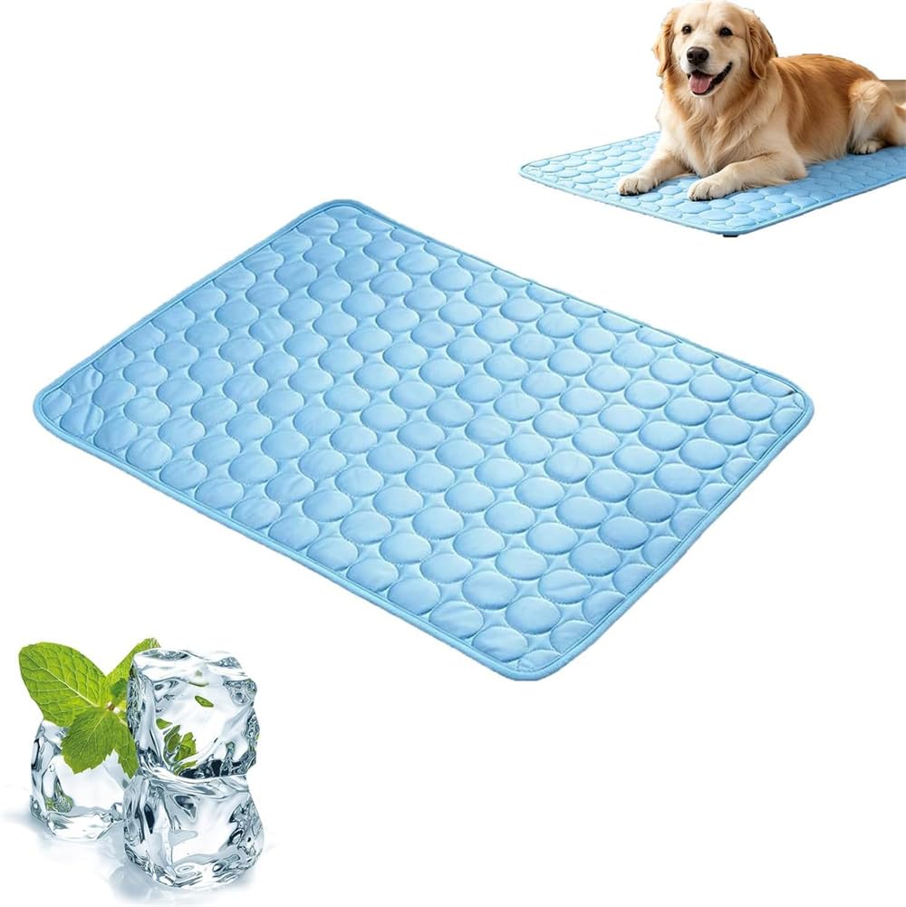 Wbietu Umphora Cooling Mat, Ice Silk Pet Cooling Mat for Dogs and Cats, Summer Dog Cooling Mat,Washable Breathable Summer Sleeping Pad for Temperature Regulation, Cool Rest Bed (70 * 55 cm)