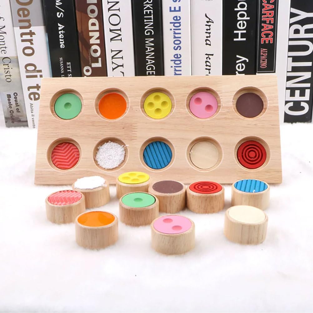 Ausili Didattici Montessori Pannello Tattile Scatola Colorata Confezione Gioco Tattile Formazione Giocattoli Educativi per la Prima Infanzia Sviluppo Cognitivo
