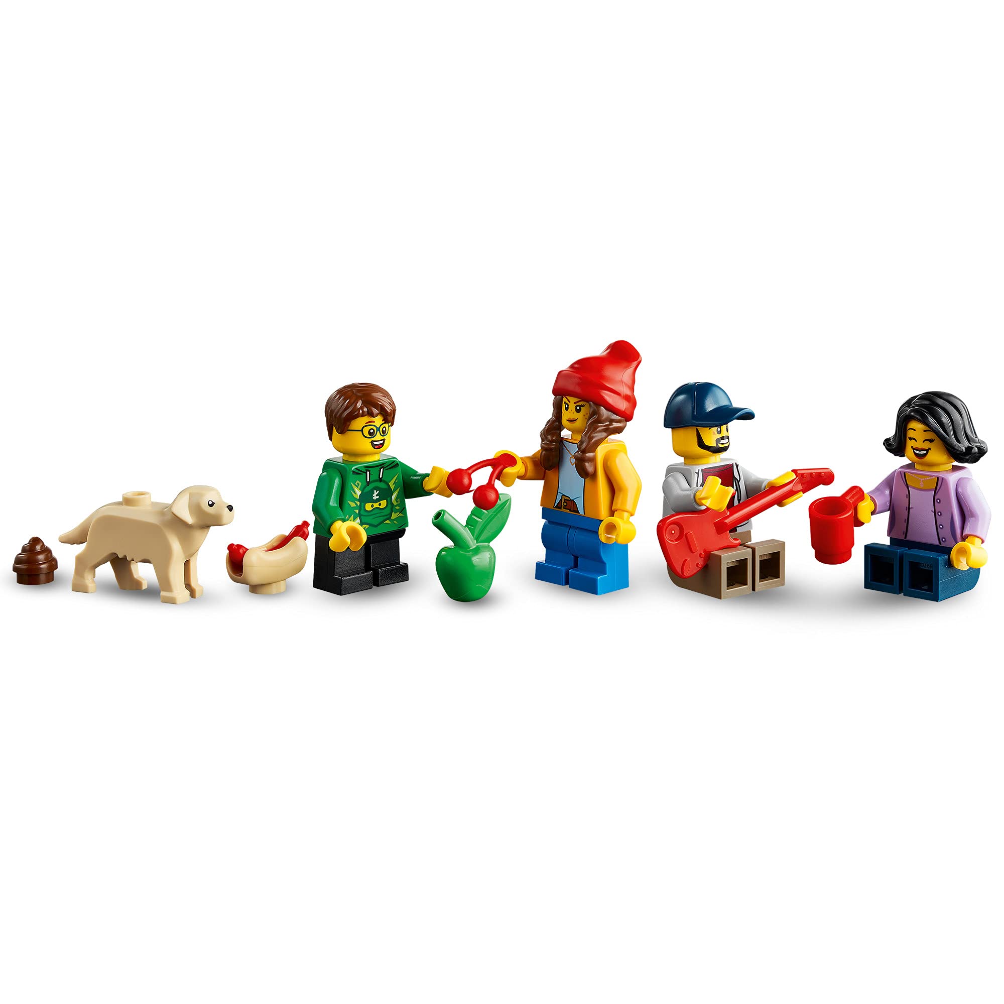 LEGO 60291 City Modernes Familienhaus, Puppenhaus mit Straßenplatten und 4 Minifiguren, kreatives Kinderspielzeug für Jungen und Mädchen ab 5 Jahren