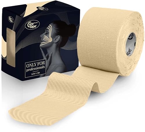 CureTape Beauty Kinesiology Tape | Anti-Wrinkle Face Tape | Face Lift Tape for Toning, Firming & Tightening The Skin | Kinesiology Tape for Face and Sensitive Skin | Soft on The Skin & Waterresistant