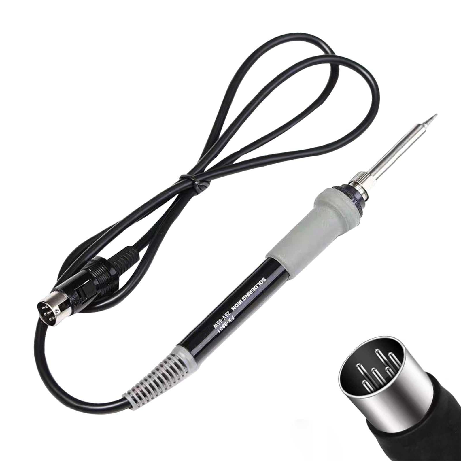Replacement Soldering Iron Handle FX-8801, 6 Pin Soldering iron for HAKKO FX-888D FX-888 Soldering Station 26V 65W