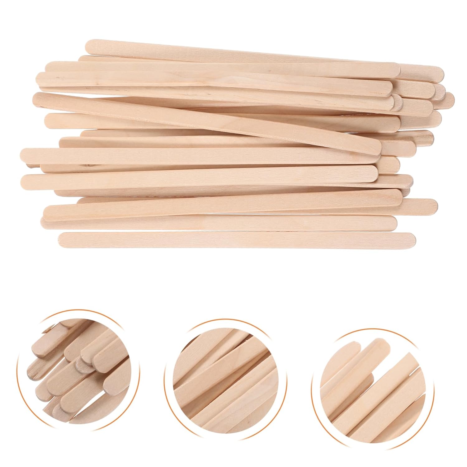 100pcs Wooden Waxing Sticks for Hair Removal Spatula Applicators for Facial and Eyebrow Grooming