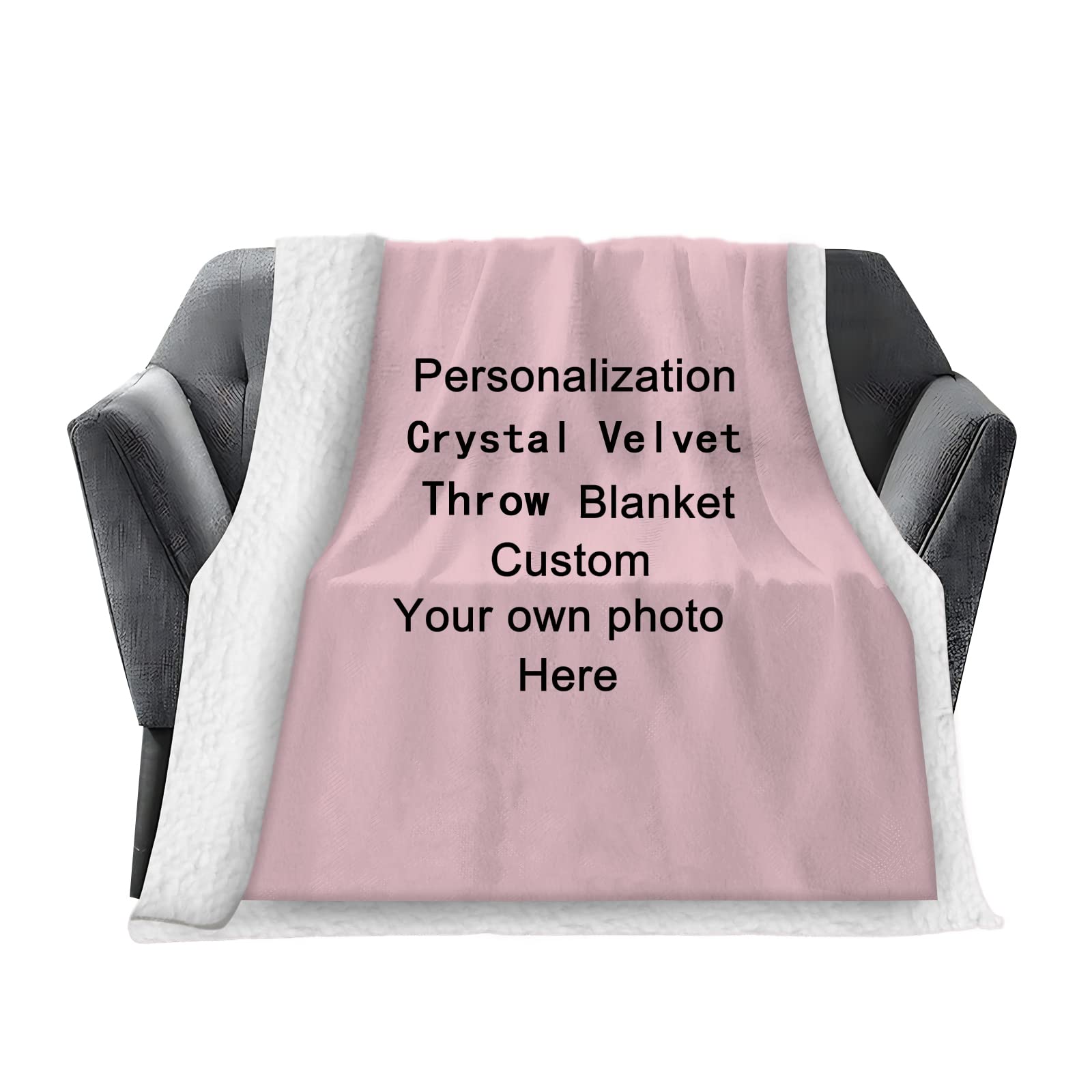 KASTY Custom Blankets with Photos Personalized Gifts Customized Picture Envelope Blanket I Love You Gifts Birthday Gift for Wife Husband Girlfriend Boyfriend (DIY-M002,60" x 70")