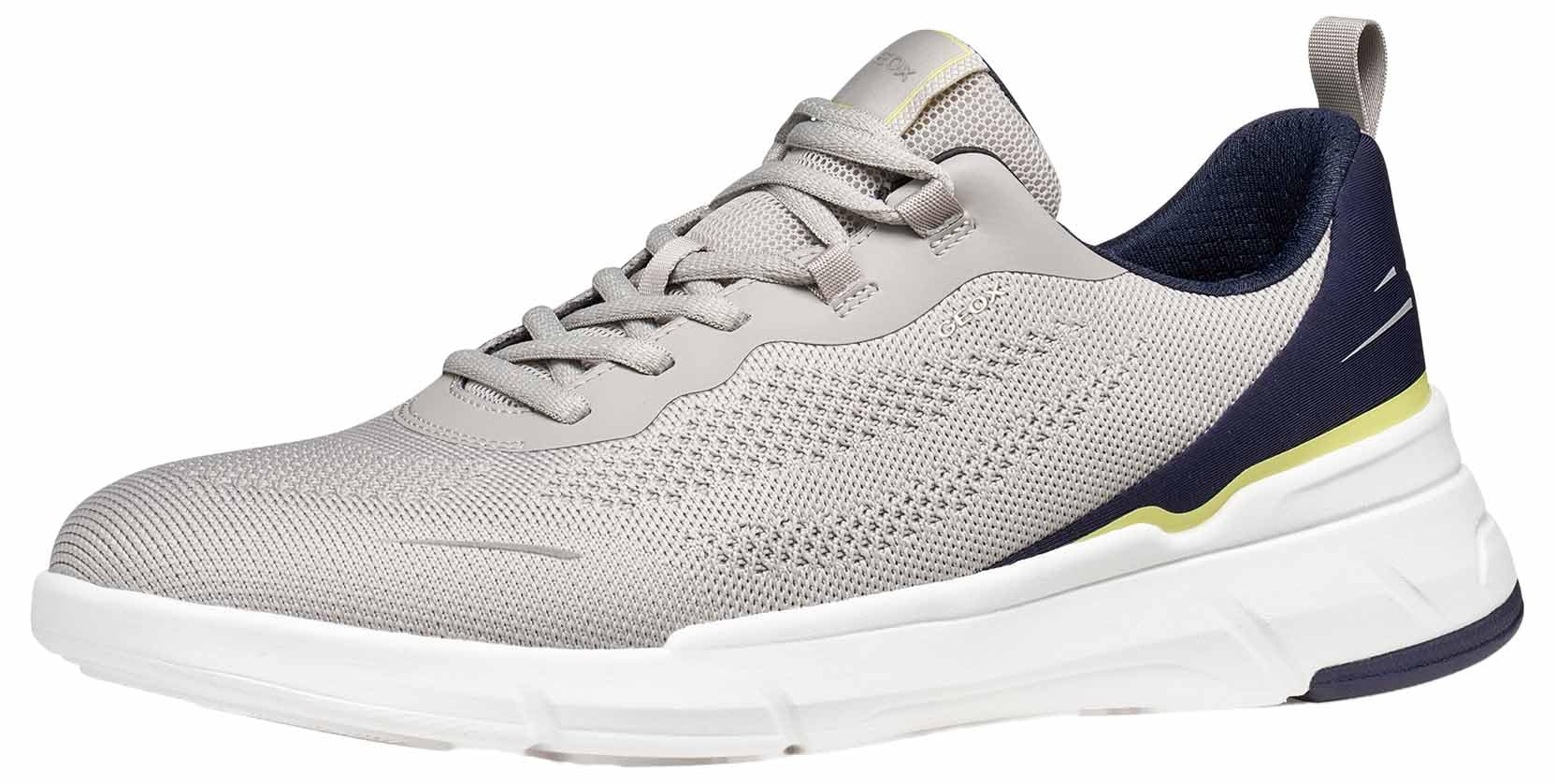 Geox Men U Vittour B Sneaker, Lt Grey Navy, 6.5 UK