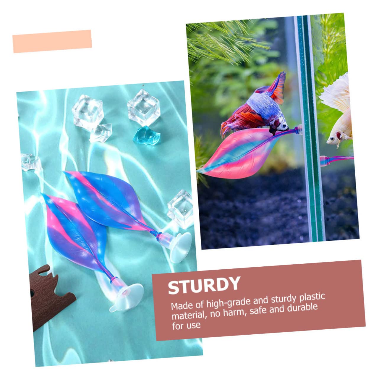 Kisangel 10piezas Hammock para Peces Betta Decoración Acuática Ventosa Cama para Reposo y Desove De Simulada para Acuarios Accesorio para Peceras De Agua Dulce y Salada