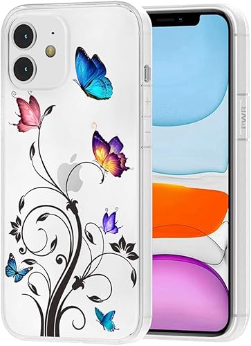 Funda transparente compatible con iPhone 11 de 6.1 pulgadas 2019 para niñas y mujeres, bonita funda protectora de TPU suave a prueba de golpes para