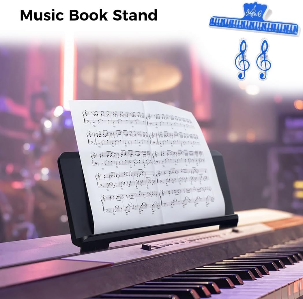 Music Sheet Stand, Portable Desktop Holder For Keyboards And More