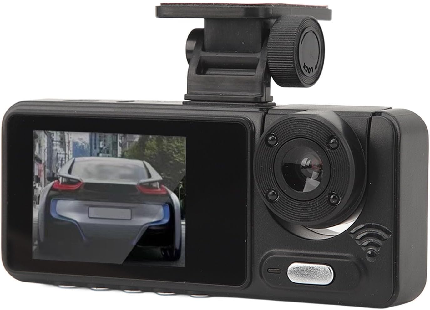 1080P HD Dashcam, Dreifachobjektiv, Nachtsicht, 2-Zoll-IPS-Display, Parkmodus, Sicheres Fahren - Amazon product rated Grade F