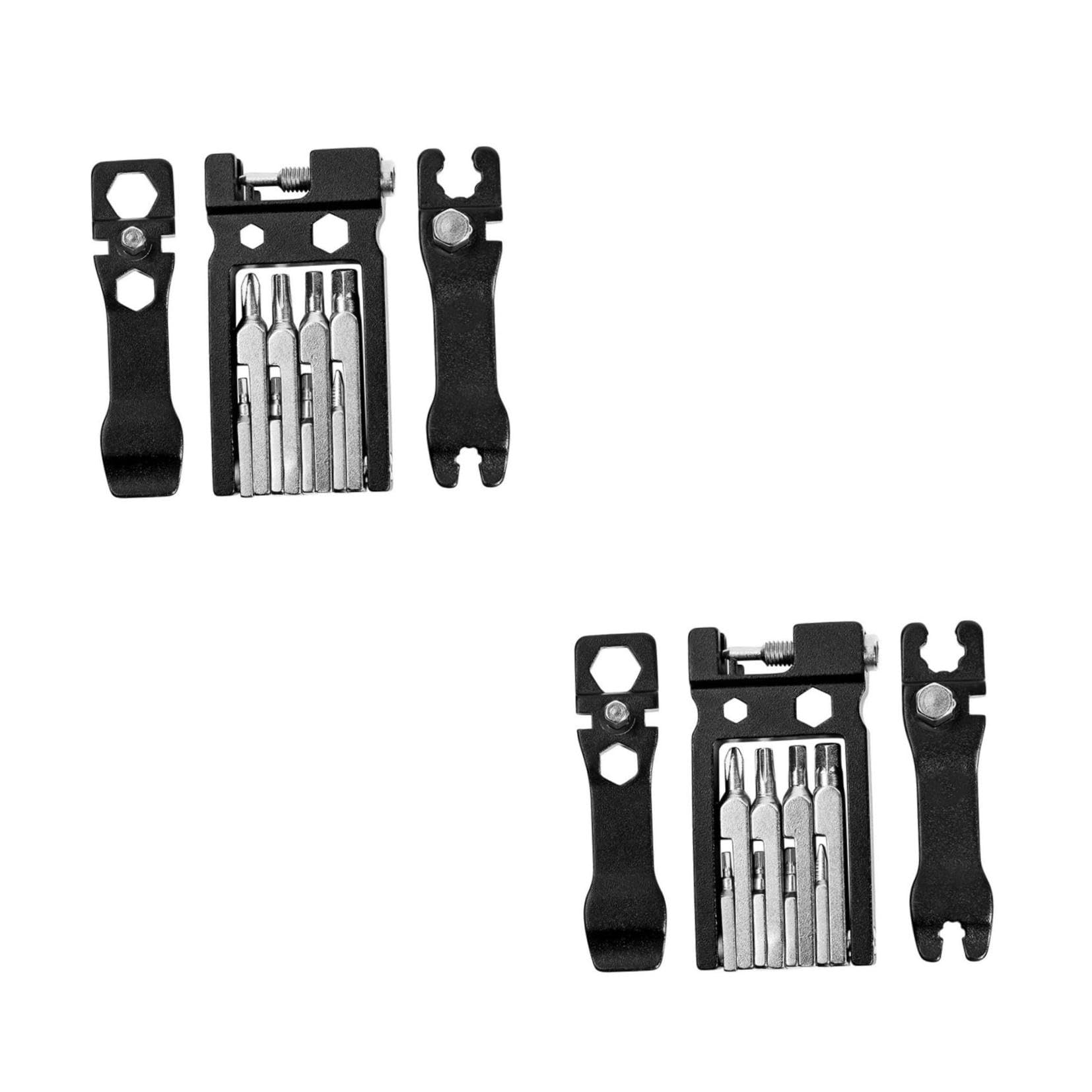 POPETPOP 2pezzi Multi-function Bike Repair Tool Attrezzo Meccanico Portatile Per Bici Strumento Per Riparazioni e Manutenzione Design Compatto Carbonio Per Bici Computer e Elettrodomestici