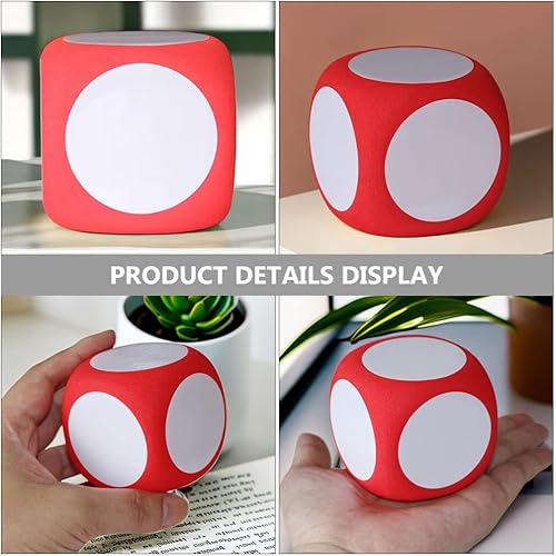 Miniatura 7 de NUOBESTY 4 dados de espuma gigantes, dados de borrado en seco, dados de izquierda y derecha, dados gigantes, dados grandes para escribir, juego