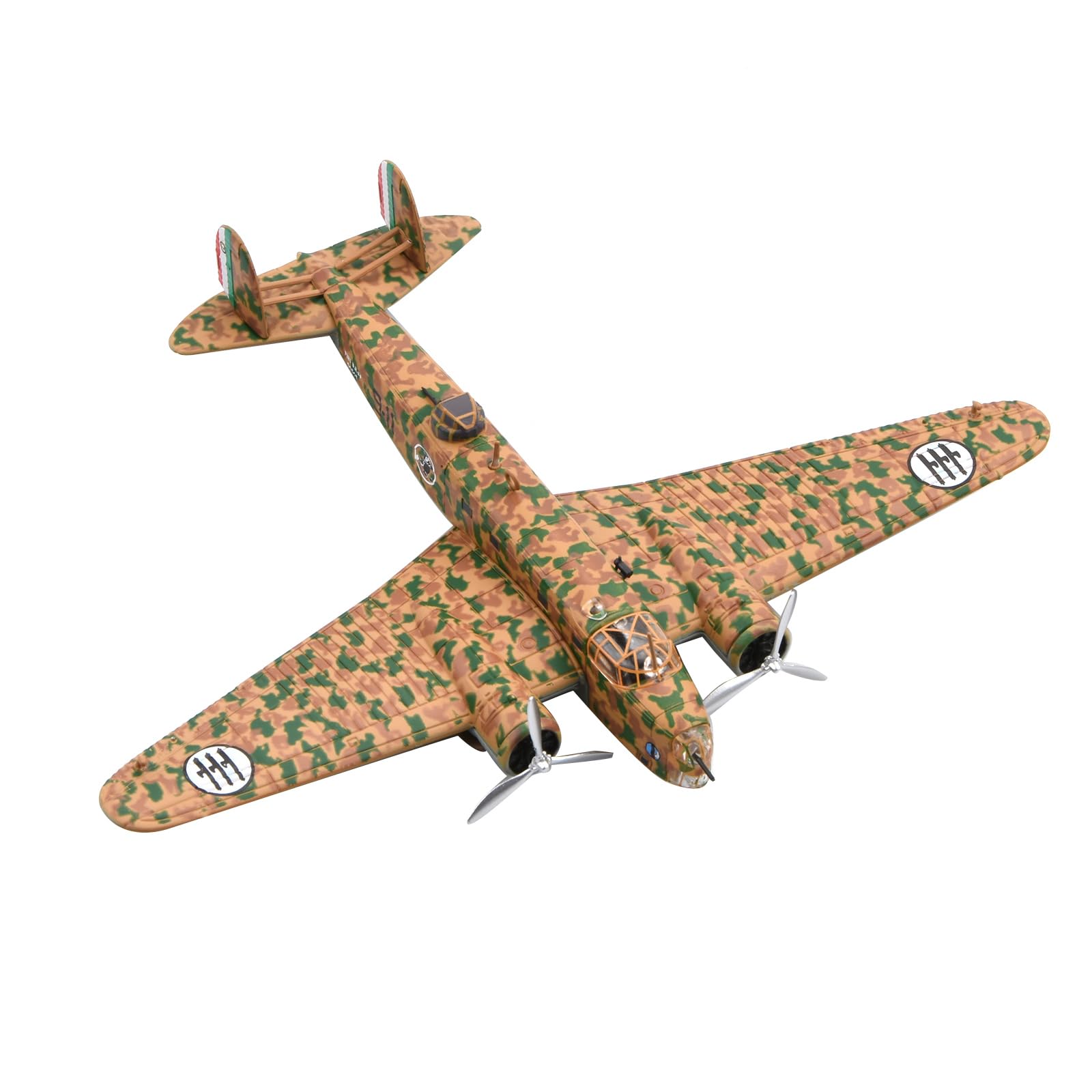 DAGIJIRD Modelo de avión de aleación de simulación 1:144, aleación de la Segunda Guerra Mundial de la Fuerza Aérea Italiana BR.20 Cicogna Cigüeña Bombardero Modelo