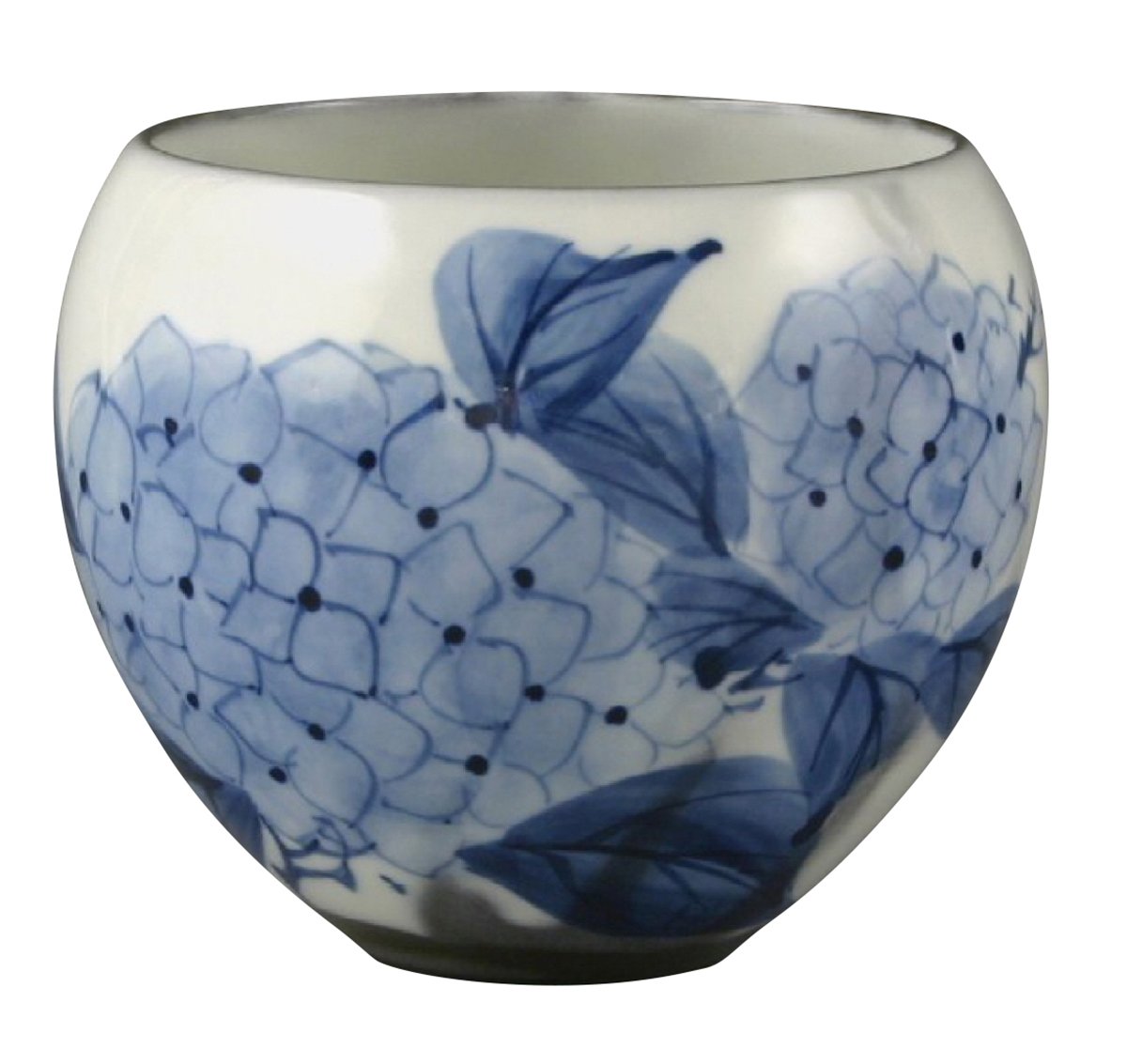 【希少】京焼　陶葊　陶あん　茶碗　湯呑み　紫陽花 京焼・清水焼 陶あん】玉湯呑み 紫陽花 湯呑み 京焼・清水焼窯元