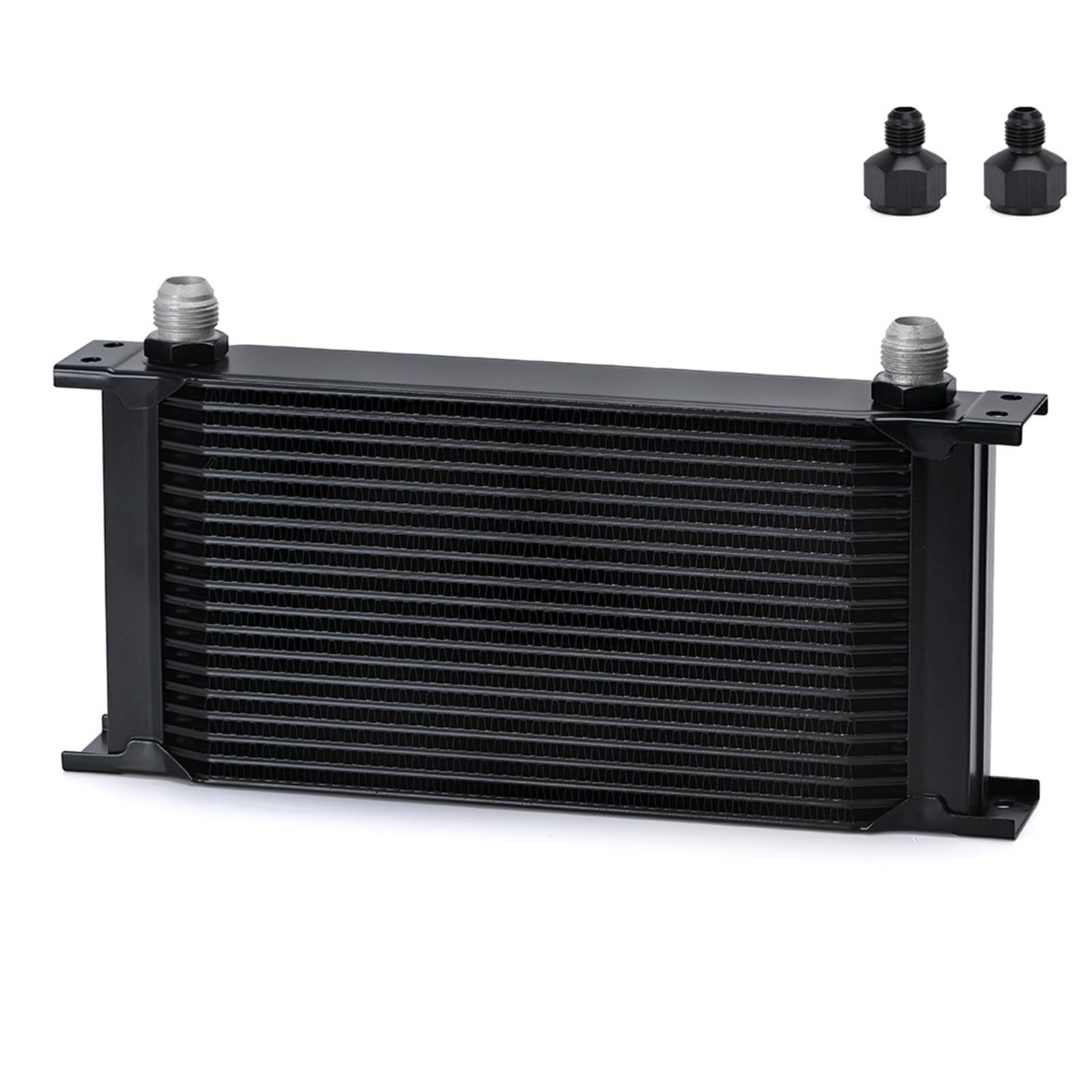 19 Row Universal British Type Aluminum Engine Transmission Oil Cooler With 10AN Female To 8AN 6AN Male Adapter LZ7019 Transmission Oil Cooler(Grey)