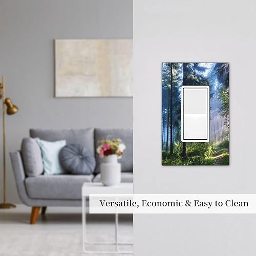 Vista 224 de Placa de pared con interruptor de luz de doble interruptor de pared para niños, diseño de dinosaurio, galaxia, espacio exterior, planeta, nebulosa