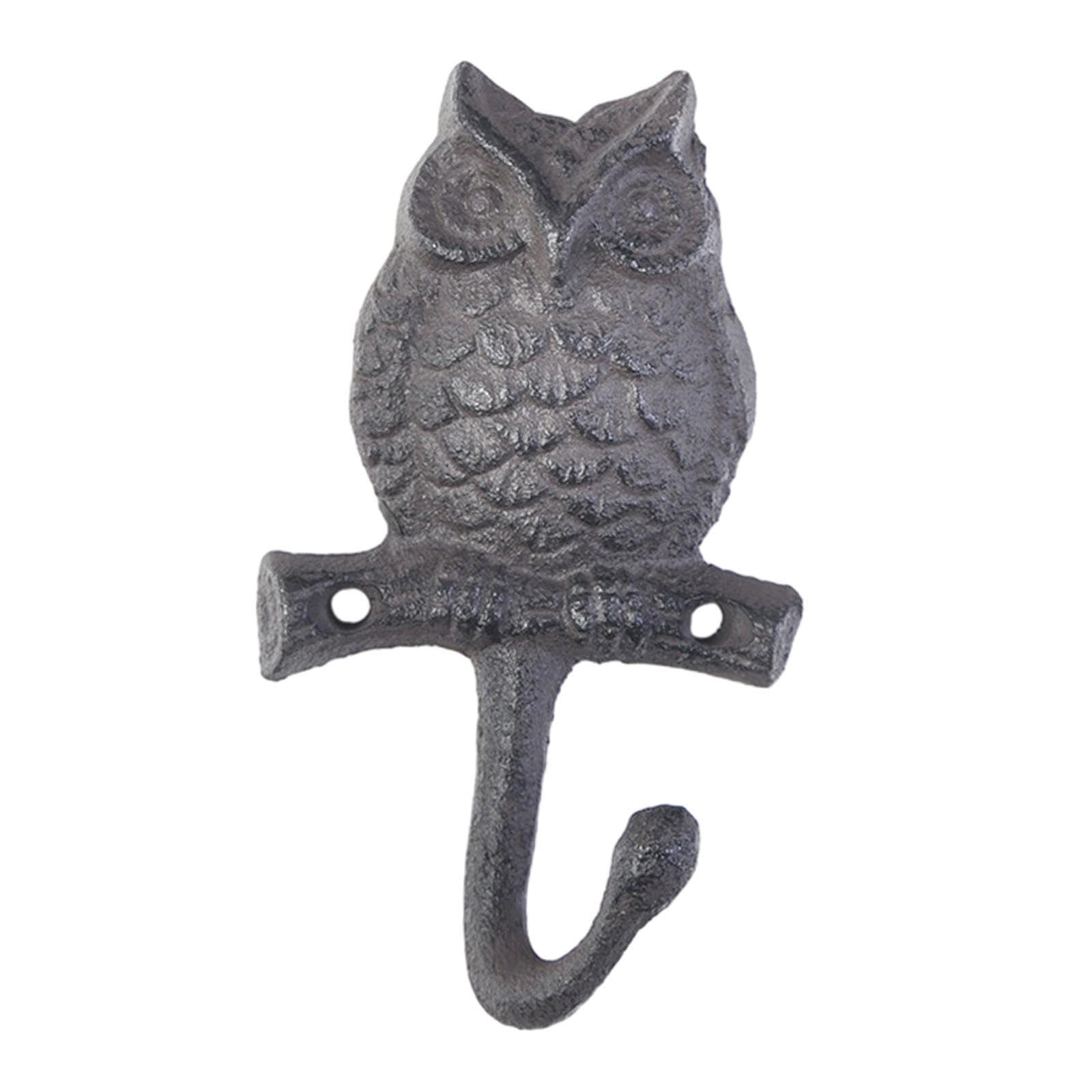 Cydzsra Bedroom Wall Hooks Strong Functional Organizer Storing Coats Hats Towel In Living Spaces Wall Hooks Are Made Of Iron Door Hook For Clothes Coat Towel Bag Hat Owl Hook