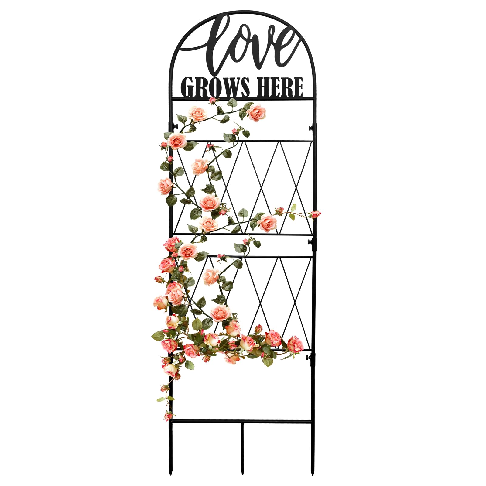 hogardeck Metal 45 * 35 Garden Trellis for Climbing Plants Flowers Vegetables Planting Arched Outdoor Decoration for Courtyards Lawns Gardens (1Pcs)