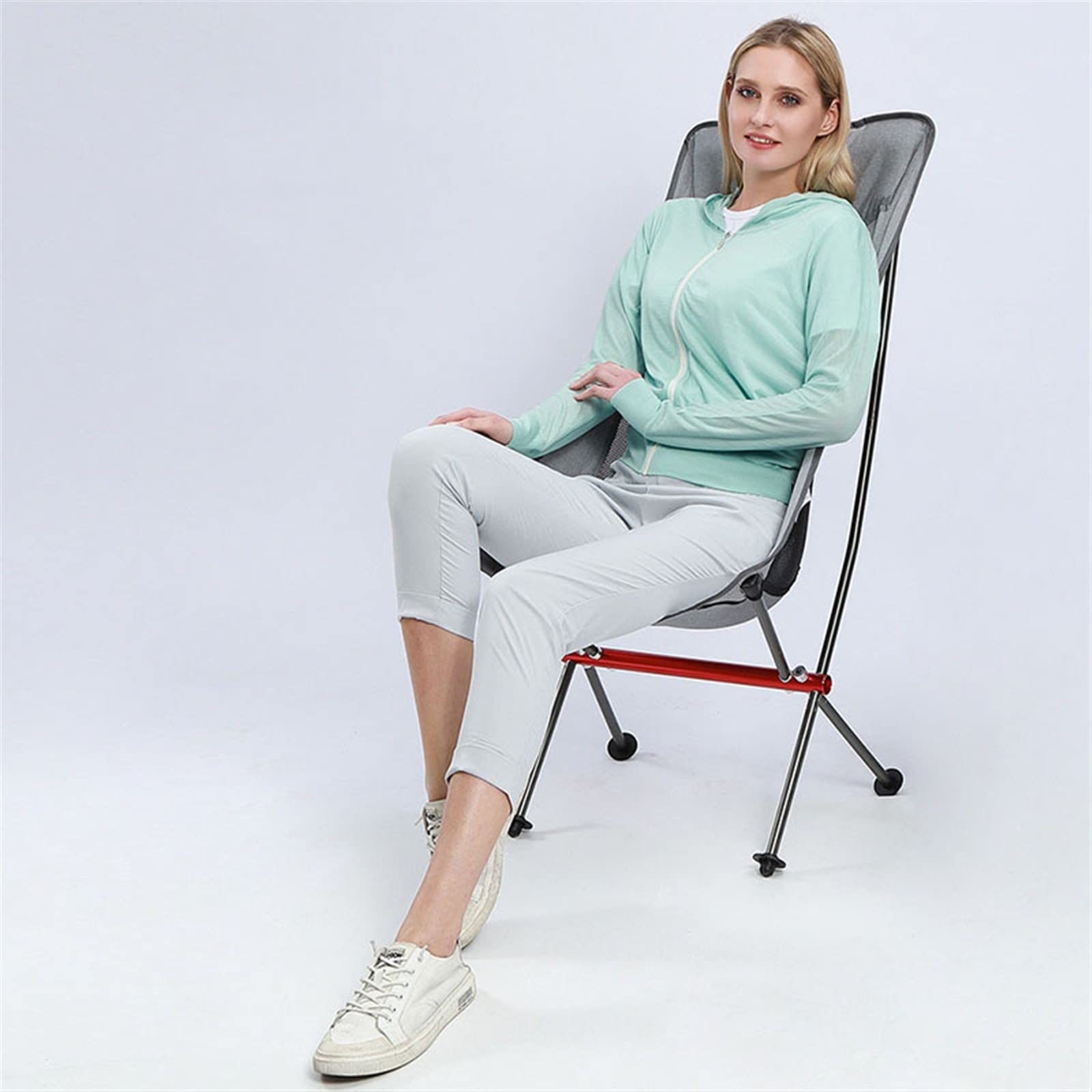 Składane krzesło przenośne składane krzesło kempingowe Outdoor Moon Chair składany podnóżek do uprawiania turystyki pieszej piknik krzesła wędkarskie siedzenia narzędzia good