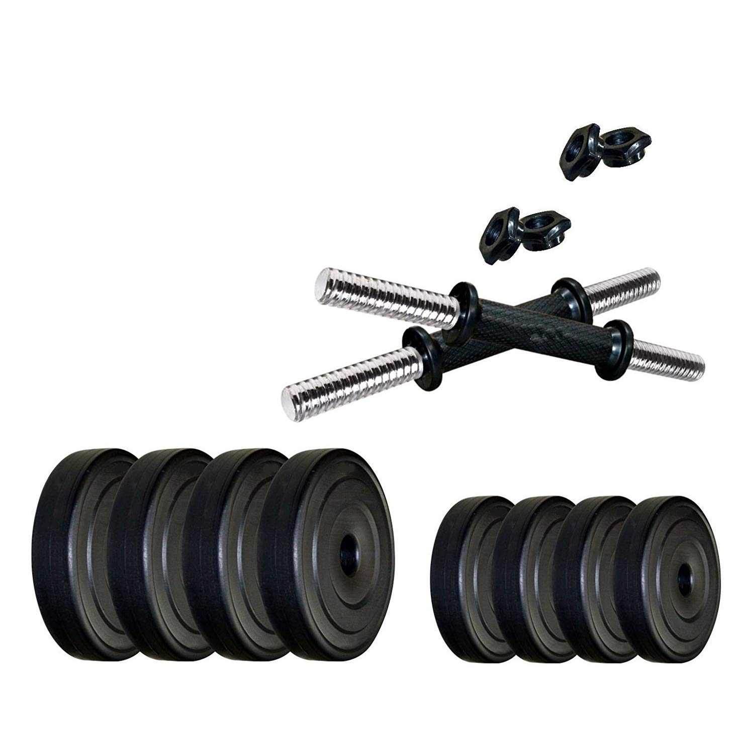 Star X 4KG Home Gym Exercise Set of PVC Plates with 1 Pair Dumbbell Rods (B07N6978YL) Amazon Price History, Amazon Price Tracker