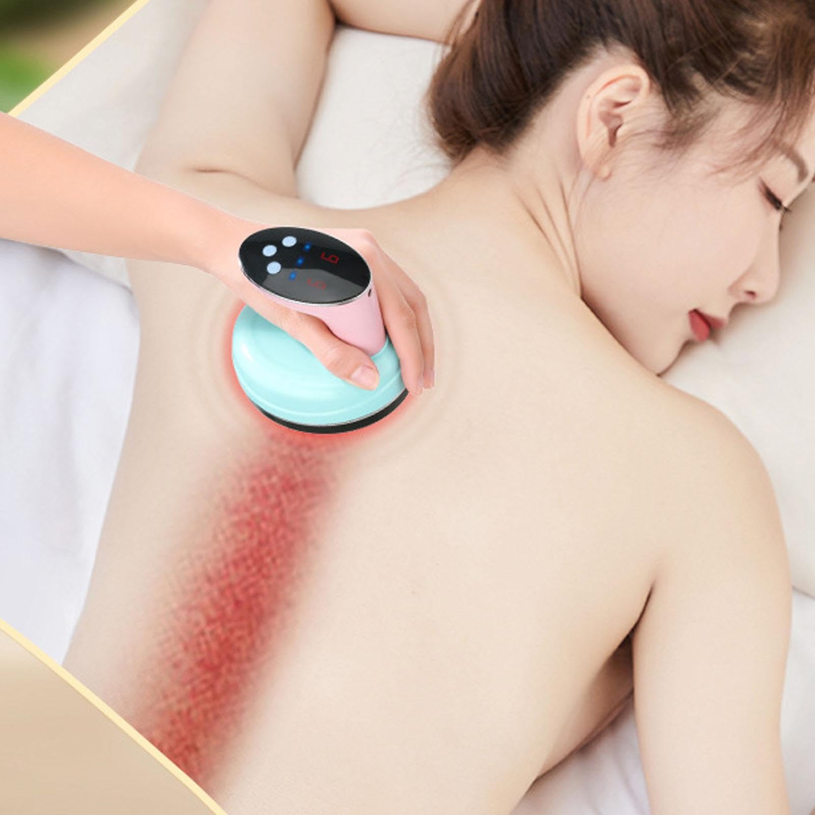Masajeador Eléctrico Gua Sha, masajeador de celulitis por infrarrojos, Máquina de raspado eléctrico calefacción por vibración Reduce la fatiga cepillo de masaje de dragado de meridianos de la piel