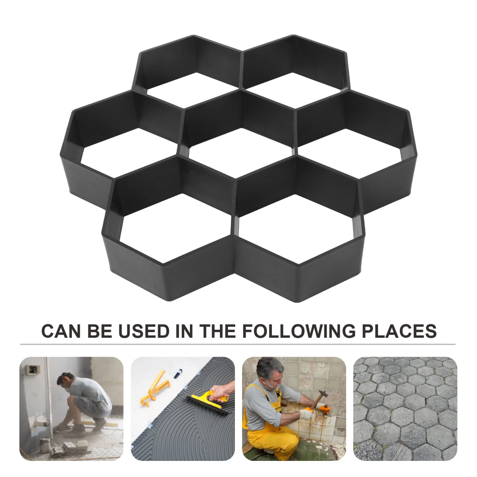 Vaguelly Crescent Shape DIY Concrete Paving Mold For Garden Path Lawn Patio Yard Landscaping Reusable Abs Floor Mold - View #10