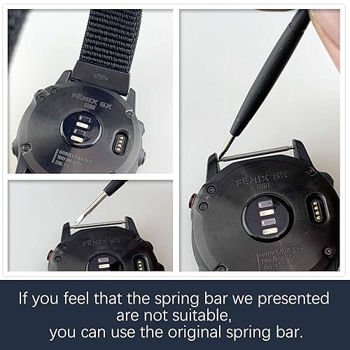 Miniatura 7 de Sport Mesh Strap Compatible with Garmin fenix 76 ProSapphireSolar Watch Band Woven Nylon Replacement Wristband 22 mm