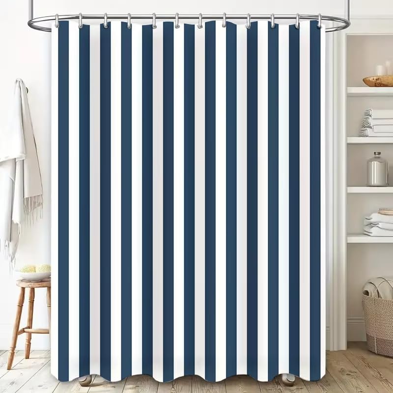 Rideau de douche en polyester de qualité supérieure au design rayé