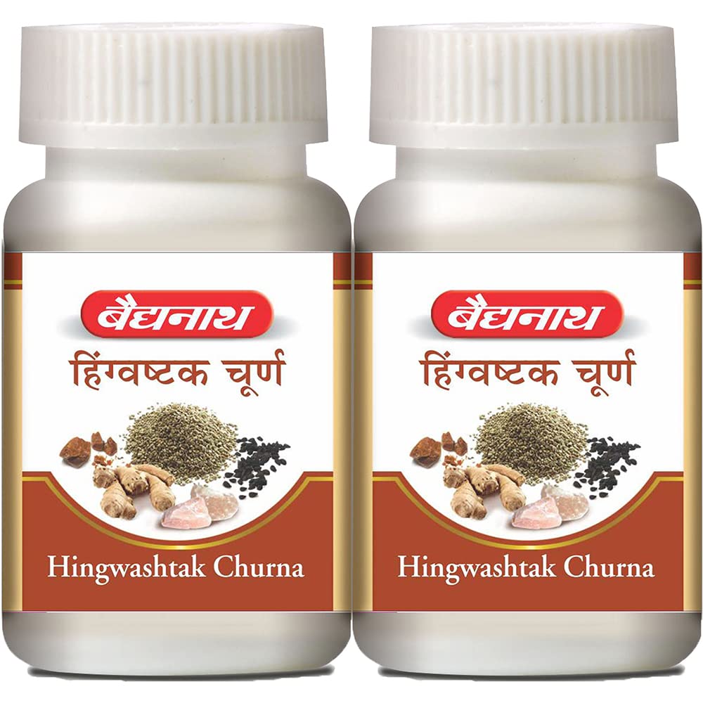 Baidyanath Hingwashtak Churna - 60 gm Powder | Effective Gastric Stimulant & Digestive Remedy | Helps in loss of Appetite, Indigestion,Stomach-ache and Loss Of Taste (Pack of 2) (B09JWS4GTG) Amazon Price History, Amazon Price Tracker