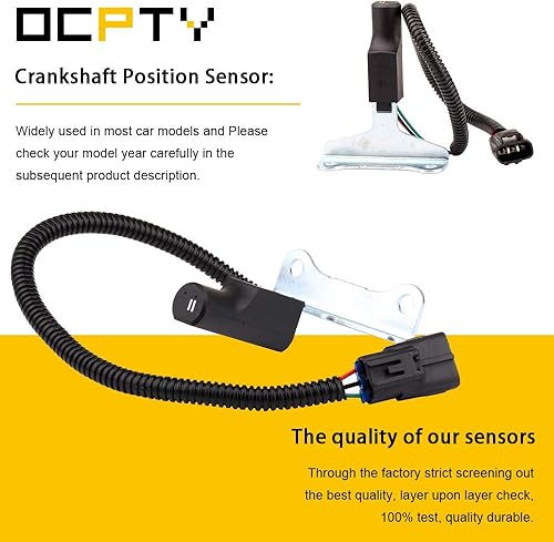 Miniatura 76 de OCPTY Sensor de posición del cigüeñal del motor (CPS) se adapta a 2006-2014 para Hyundai Sonata, 2010-2013 para Hyundai Tucson, 2010-2013 para Kia