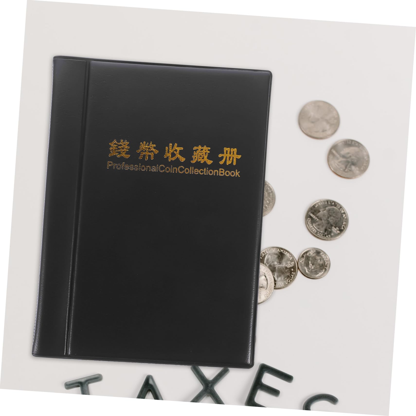 Amazon.co.jp: EXCEART コインコレクションアルバム ブラック Puカバー 多目的ポケット搭載 透明スロット仕様  コレクター向け収納ブック 記念硬貨 小物保護用 収集家 趣味愛好者向け : 文房具・オフィス用品