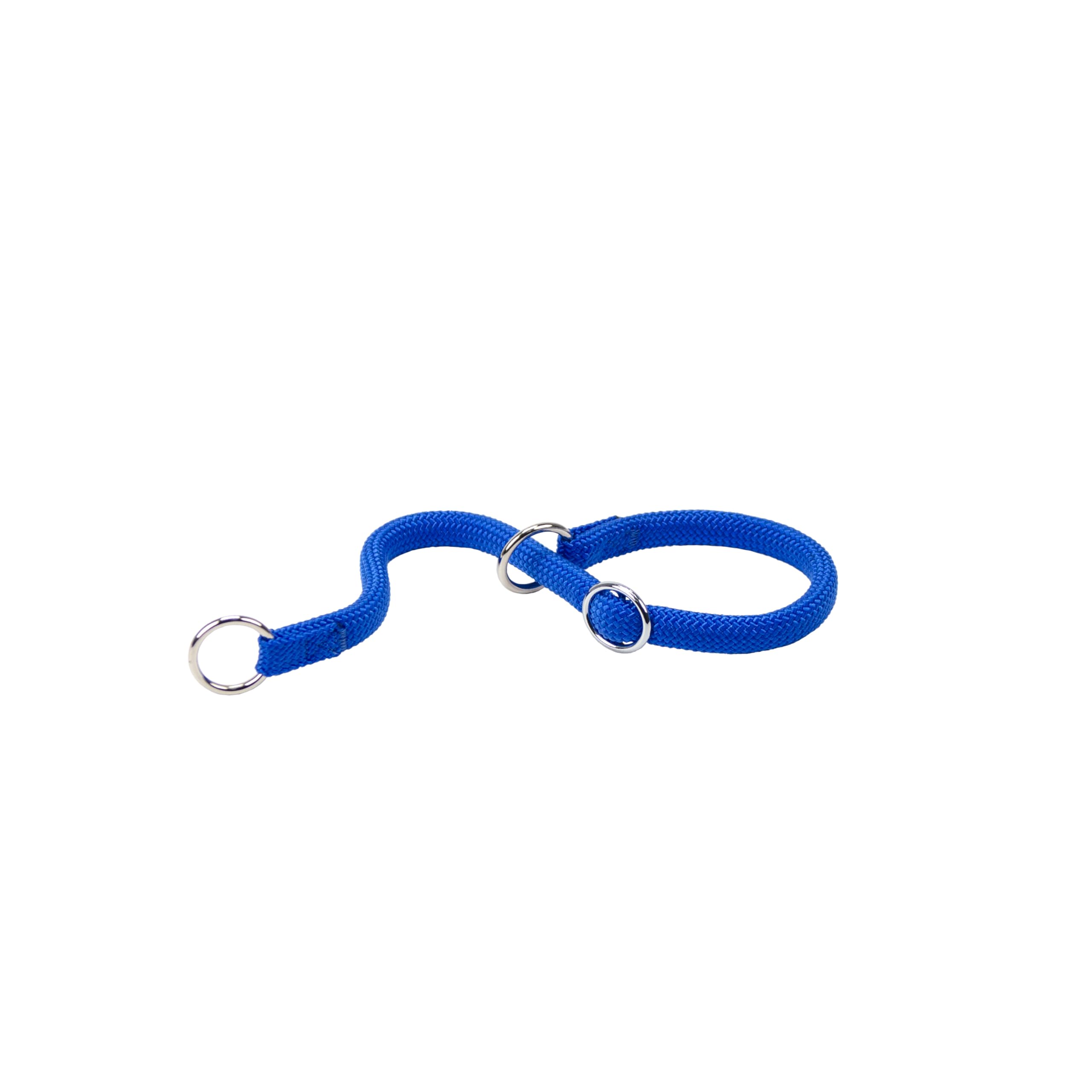 Ferplast Dog Collar, Training Collar with Adjustable Rings, in Nylon Cord, Length 70 cm, Thickness 13 mm, Blue