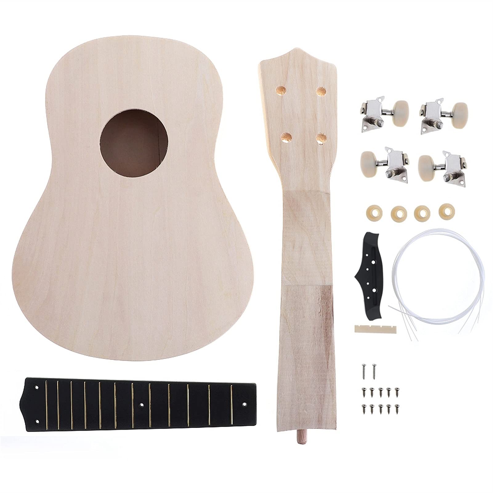 Ukulele koncertowe Początkujący Ukulele 21- calowy sopranowy ukulele zestaw DIY gitara hawajska ręcznie malowany montaż amatorski początkujący